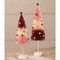Bethany Lowe 11.0 Inch Valentine Tricolored Trees Valentine Decorative Tree Set , Multi Seasonal Decor Romance Beads Love